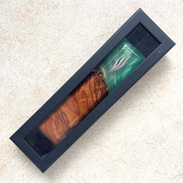 Verdant Blessing - Israeli Olive Wood Mezuzah Case