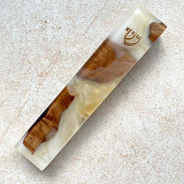 Golden Bliss - Olive Wood Mezuzah Case from Israel