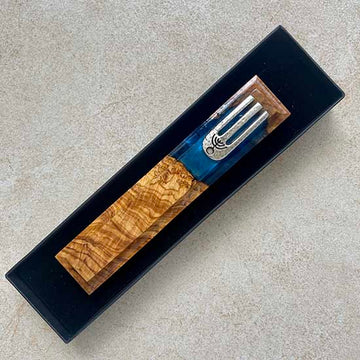 Divine Red Sea - Handcrafted Olive Wood Mezuzah