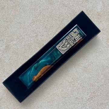 Emerald Kineret Green - Chic Olive Wood Mezuzah case