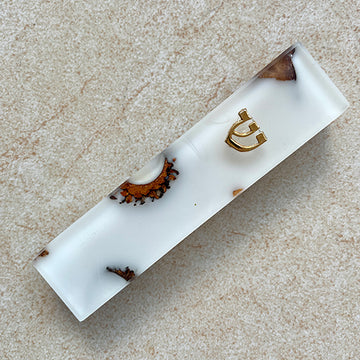 Snowy Serenity - Olive Wood Mezuzah