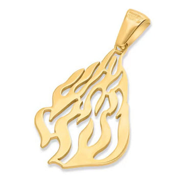 Gold-Plated Modern "HaEsh Sheli", My Flame Pendant