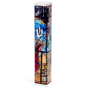 Marc Chagall's Windows - Colorful Square Mezuzah