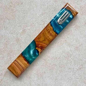 Mediterranean Beauty - Israeli Olive Wood Mezuzah case
